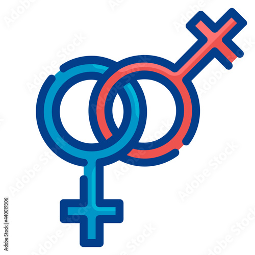 lesbian fill outline icon