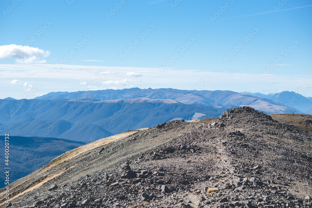 Angelus Hut tracks and routes on Nelson Lakes National Park, New Zealand