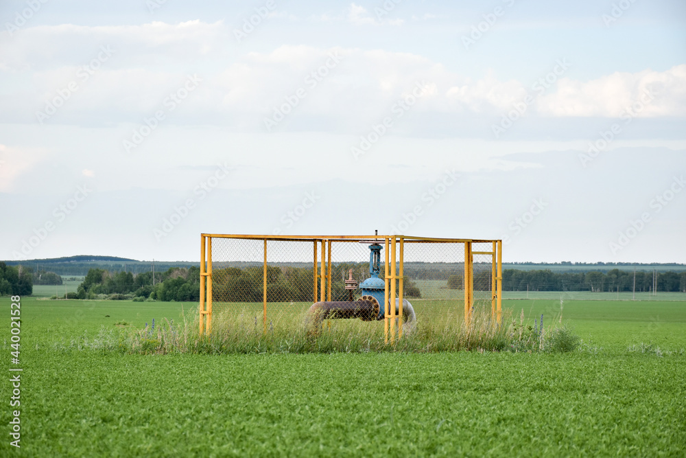 gas water heater in the field
