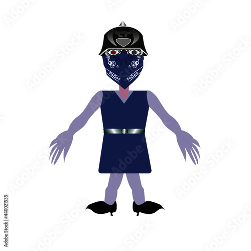 People wearing mask and helpmate 