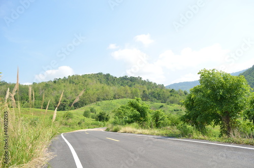 Hilltop road in northern Thailand