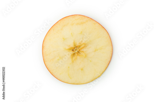 Slice of apple isolated on white background