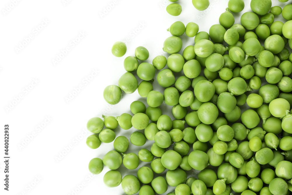 Fresh green pea isolated on white background Fresh green pea isolated on white background