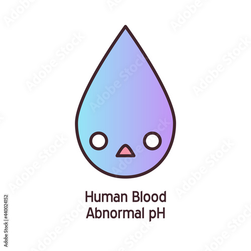 pH of a human blood vector icon
