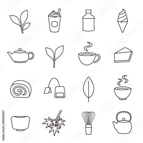緑茶　抹茶　お茶　アイコン