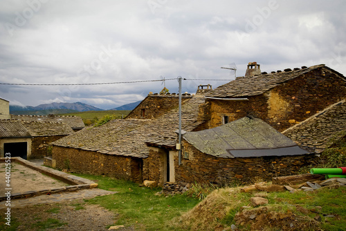 Urban landscape in one of  black cities of Spain Roblelacasa photo