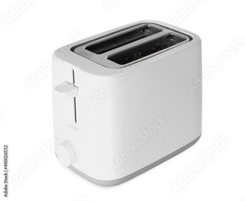 Clean modern electric toaster isolated on white