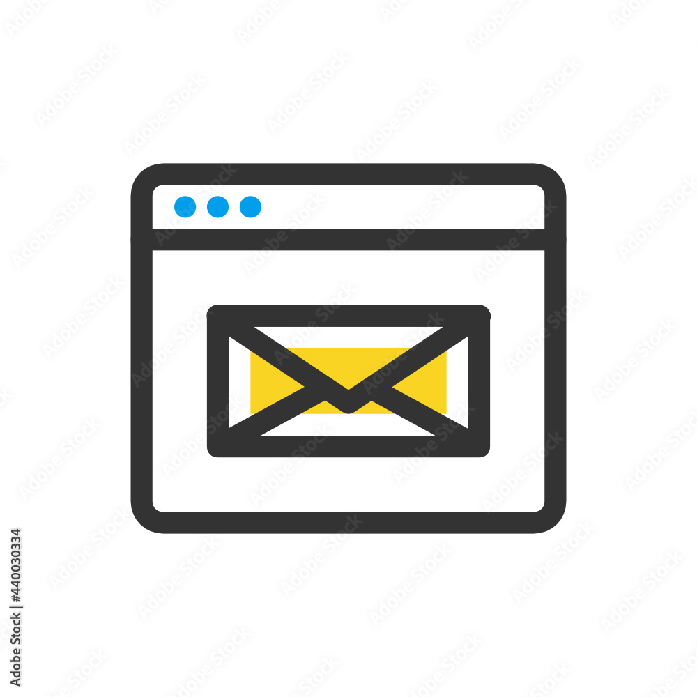 Email filled outline icon. Email filled outline icon.