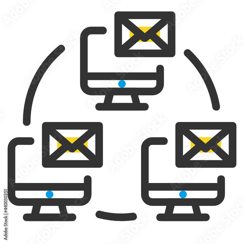 Email filled outline icon.