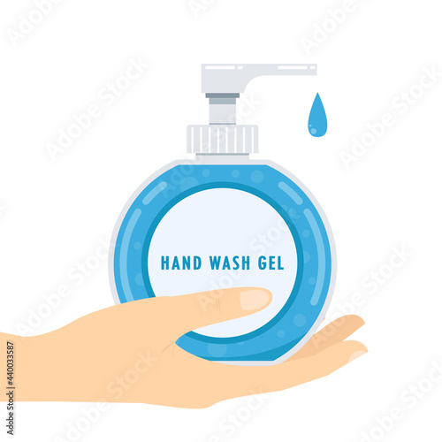 Alcohol gel. Hand wash gel vector. Hand wash gel symbol.