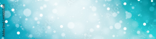 abstract light blue background with bokeh  Christmas background with snow