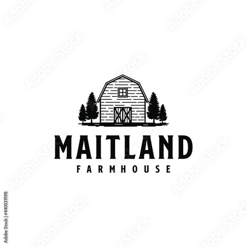 Vintage Farm House Barn Maitland Acres Logo