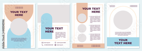 Product promotion brochure template. Business needs. Flyer, booklet, leaflet print, cover design with copy space. Your text here. Vector layouts for magazines, annual reports, advertising posters