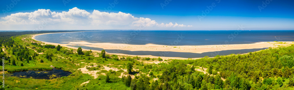 Panorama of Baltic Sea beach in Sobieszewo at summer, Poland Panorama of Baltic Sea beach in Sobieszewo at summer, Poland
