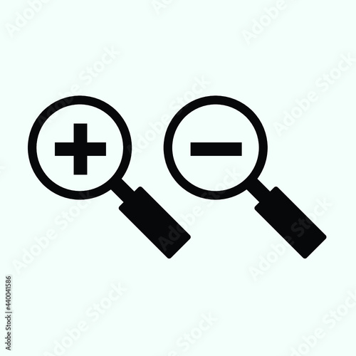 search icon, flat vector graphic on isolated background. - Vector