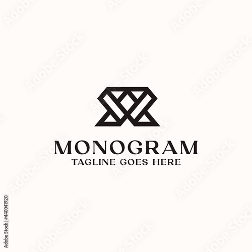 Letter S Monogram Logo Template In Isolated White Background Vector Illustration