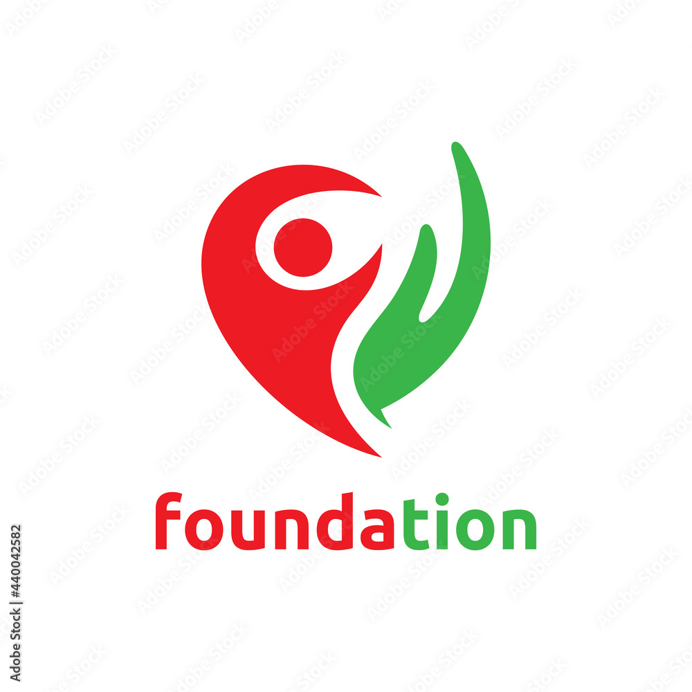 Fototapeta premium Foundation Logo Template Design. Vector illustration
