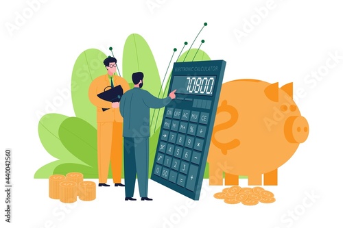 Business consulting concept. An expert gives advice and shares his knowledge with a client, helps to develop a strategy, makes calculations to achieve a goal and achieve success, and provides support.