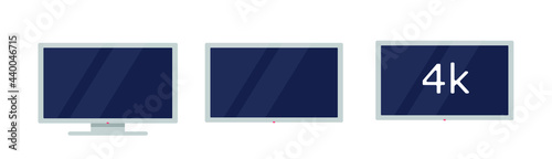 lcd TV on an isolated background in the flat style.vector illustration.lcd monitor