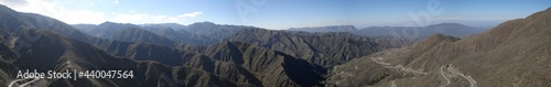 Panoramic View from Villavicencio Route in Cordillera de Los Andes  Mendoza  Argentina