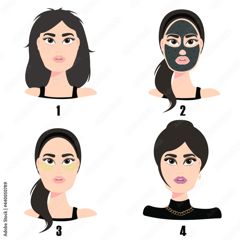 set of faces beauty set of faces beauty