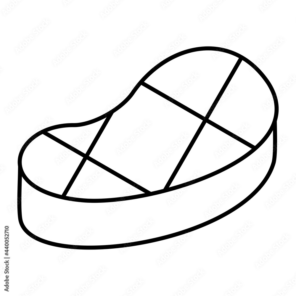 Vector Steak Outline Icon Design Vector Steak Outline Icon Design