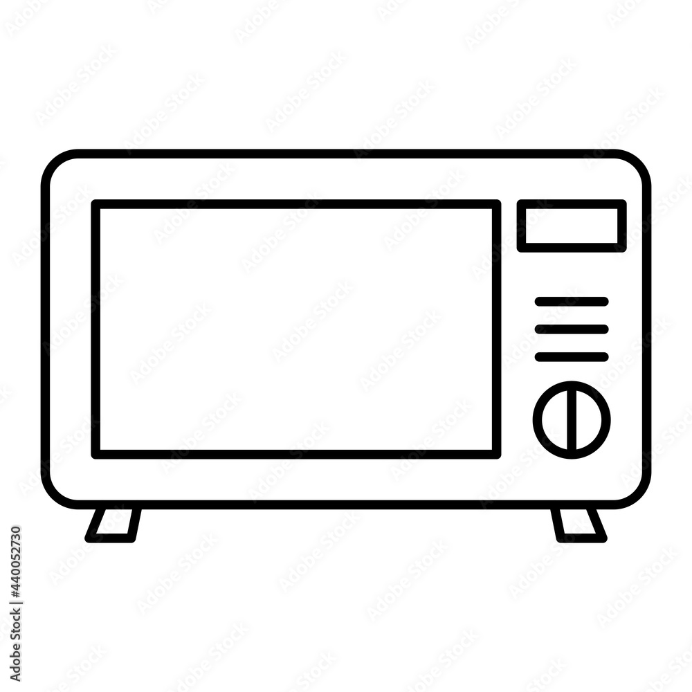 Vector Oven Outline Icon Design Vector Oven Outline Icon Design