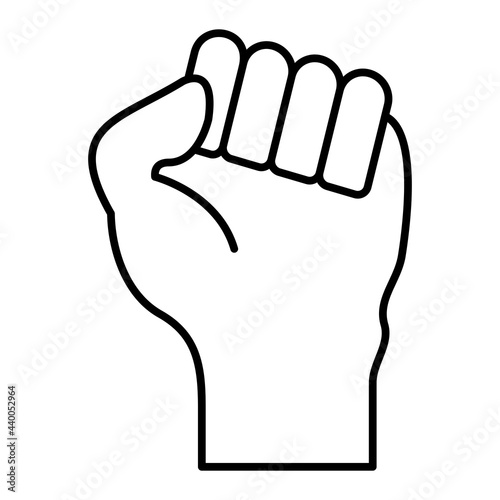 Vector Protest Outline Icon Design