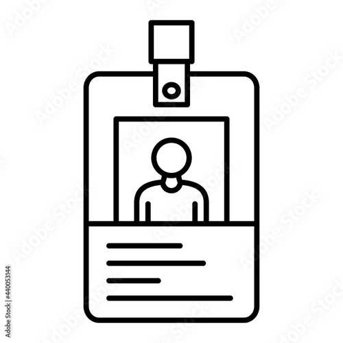 Vector Identity Outline Icon Design