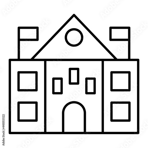 Vector Embassy Outline Icon Design