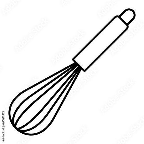 Vector Whisk Outline Icon Design