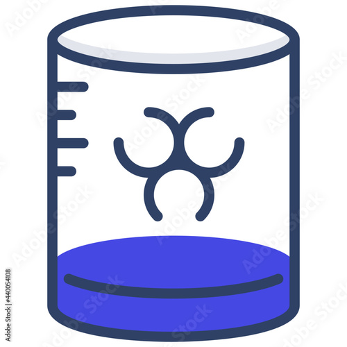 A modern style icon of toxic beaker