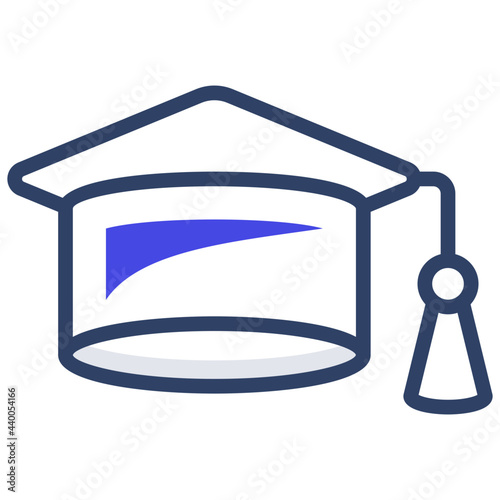 Academic cap icon, vector design of mortarboard