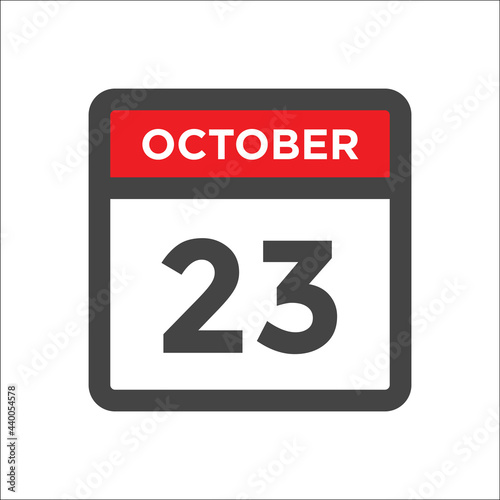 October 23 calendar icon with day of month