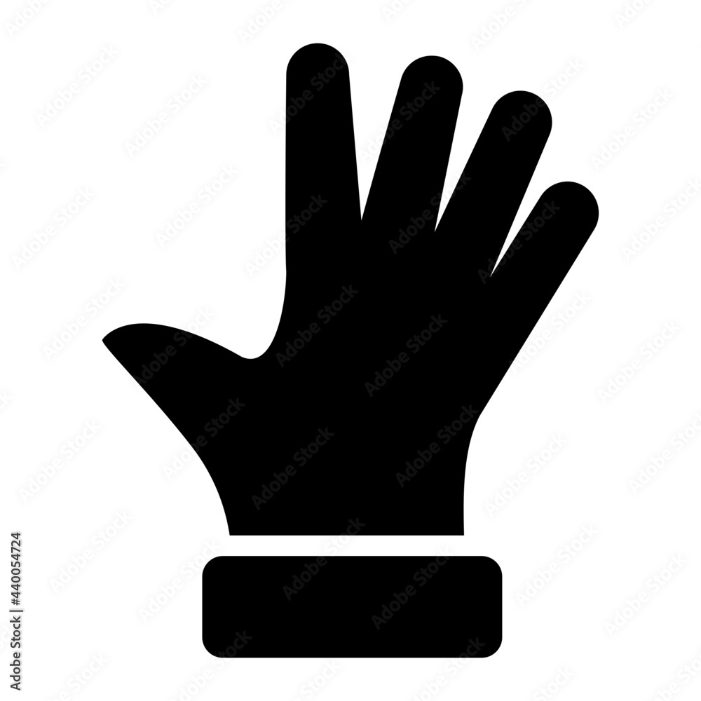Obraz premium Trendy vector design of lab glove