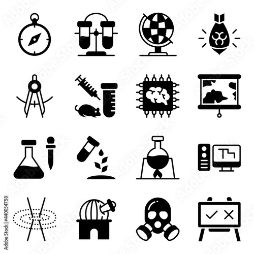 Pack of Chemistry Solid Icons