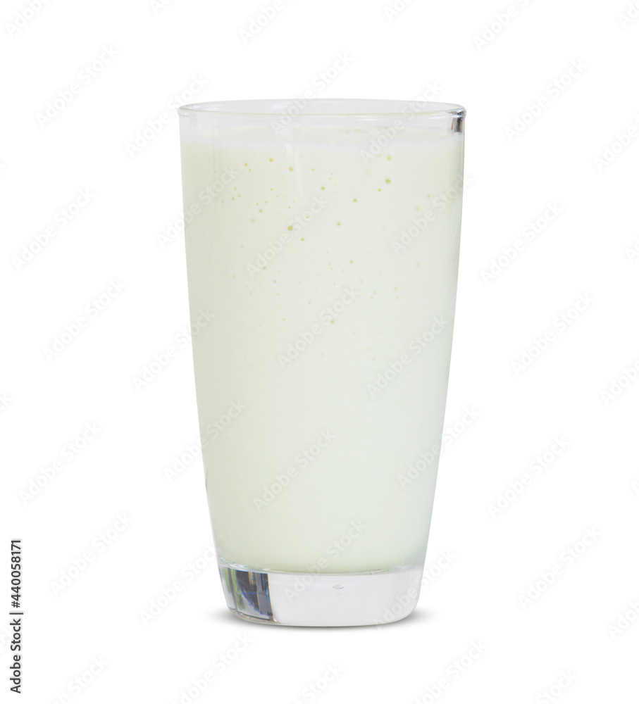 Juice fresh milk avocado smoothie is tall glass. isolated on white background Juice fresh milk avocado smoothie is tall glass. isolated on white background