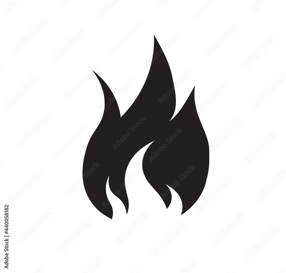 Fire flame icon isolated on white background. Hot flame energy. Vector illustration Fire flame icon isolated on white background. Hot flame energy. Vector illustration