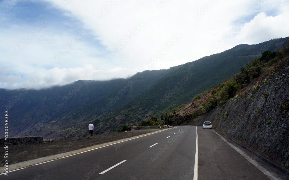 Naklejka premium View of the island of El Hierro, the most remote and least visited island in the Canary archipelago.