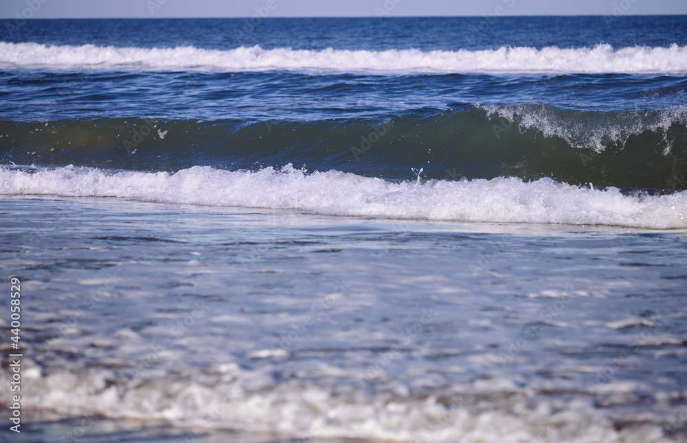 Rough water and waves in Atlantic Ocean. Florida, USA