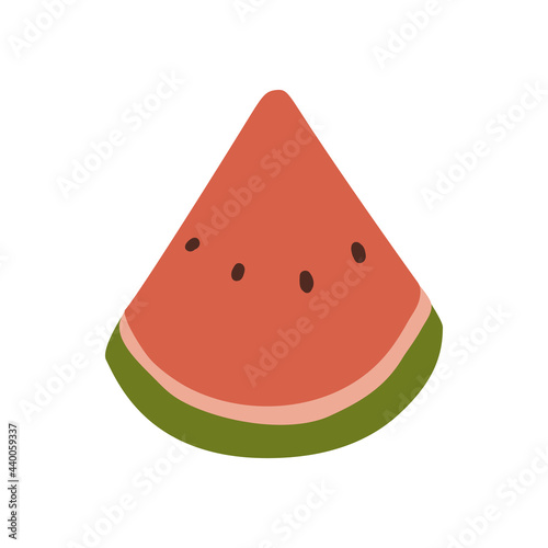 Vector slice watermelon fruit illustration