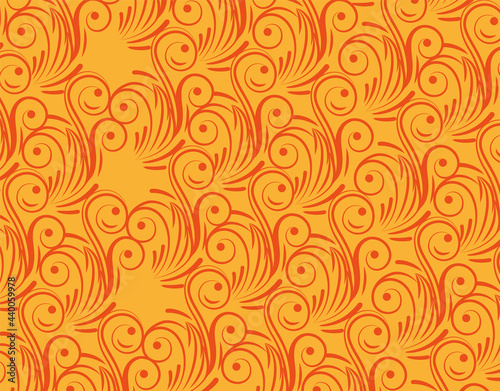 Orange baroque background