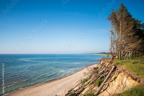 Fototapeta Naklejka Na Ścianę i Meble -  Steep shore of the Baltic Sea, Labrags, Latvia.