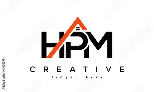 HPM letters real estate construction logo vector