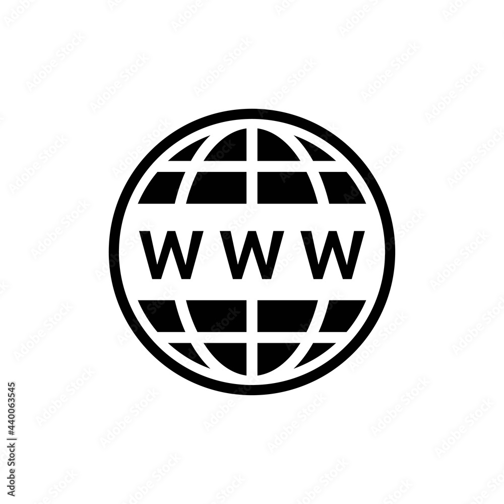 Globe icon vector. Simple design on white background.