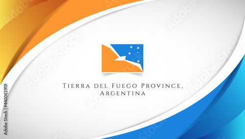 Abstract national day of Tierra del Fuego Province Argentina country banner with elegant 3D background