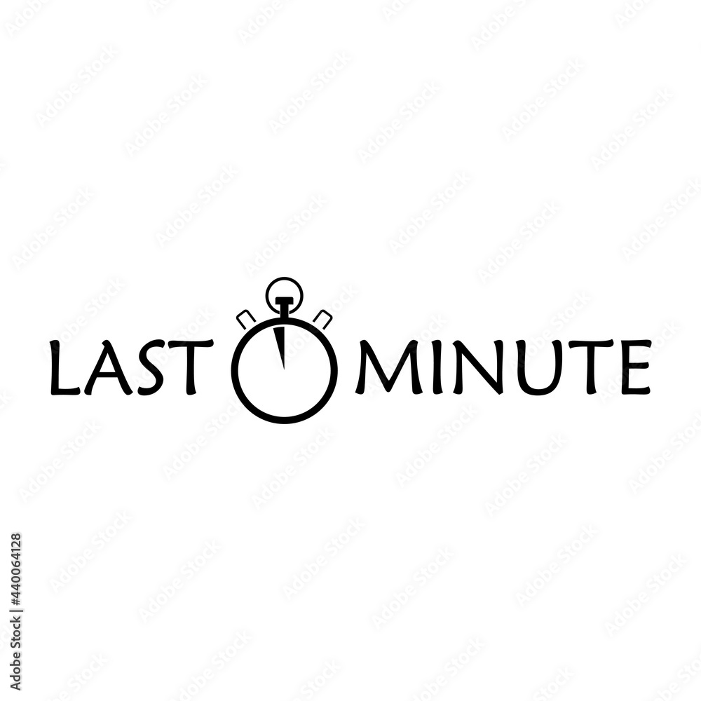 Last minute offer icon isolated on white background