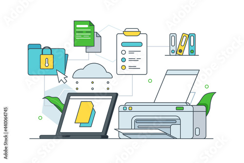 Printing and storing physical documents