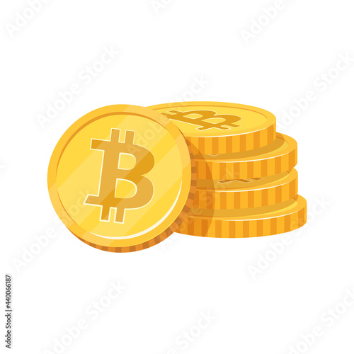 bitcoin vector stock illustration. Concept Electronic currency vector illustration. Bitcoin icon. Image of cryptocurrency. Gold bitcoin vector. Virtual money