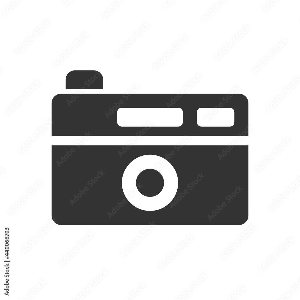 Compact Camera solid icon. Compact Camera solid icon.